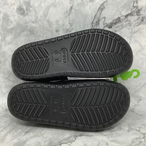 Crocs Men's 5 Women's 7 Black Classic Cozzzy Sandal Fuzzy Slipper P1-37 - Picture 6 of 10